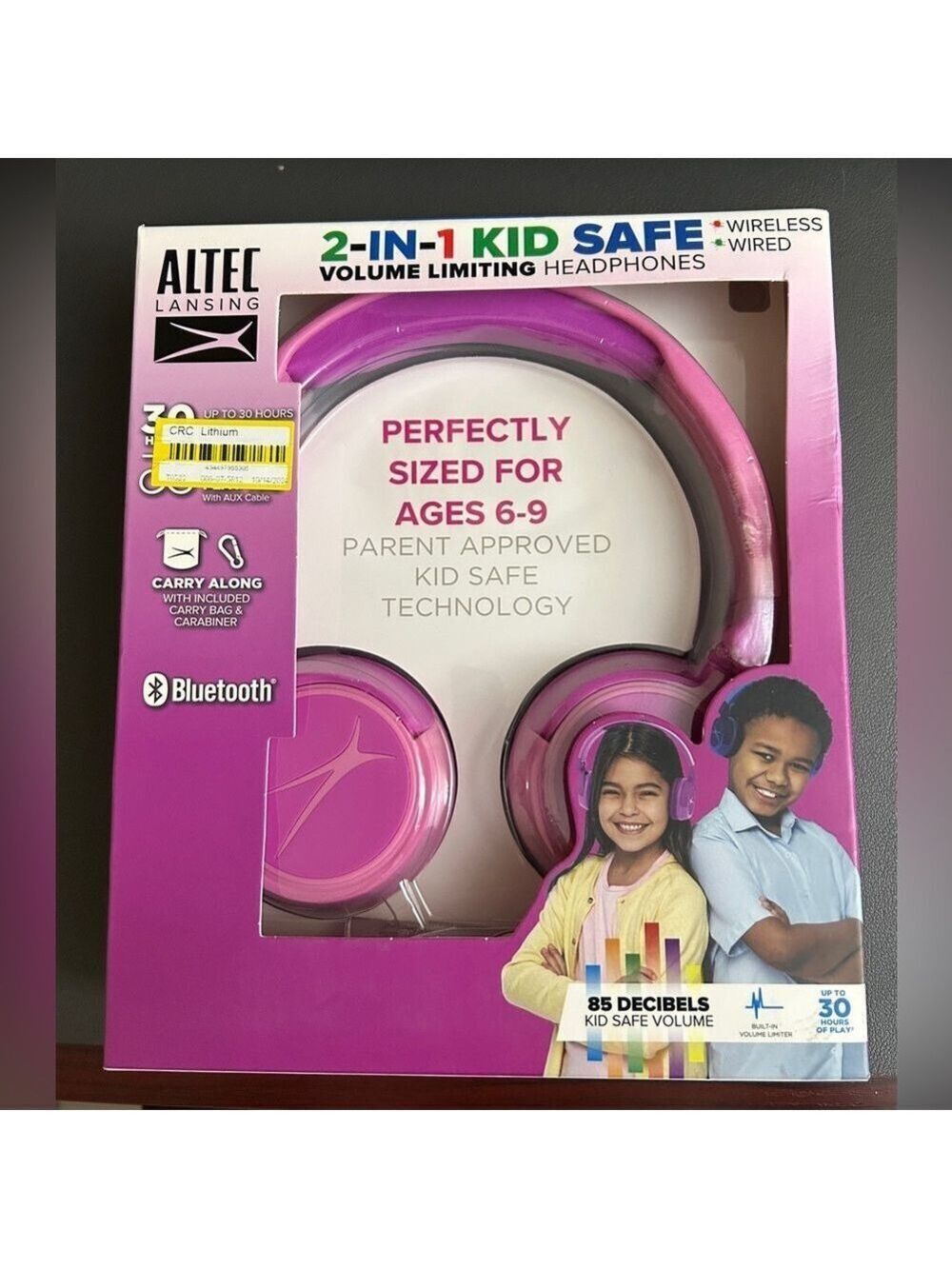 Altec Lansing 2-in-1 Kid Safe Volume Limiting Headphones NWT